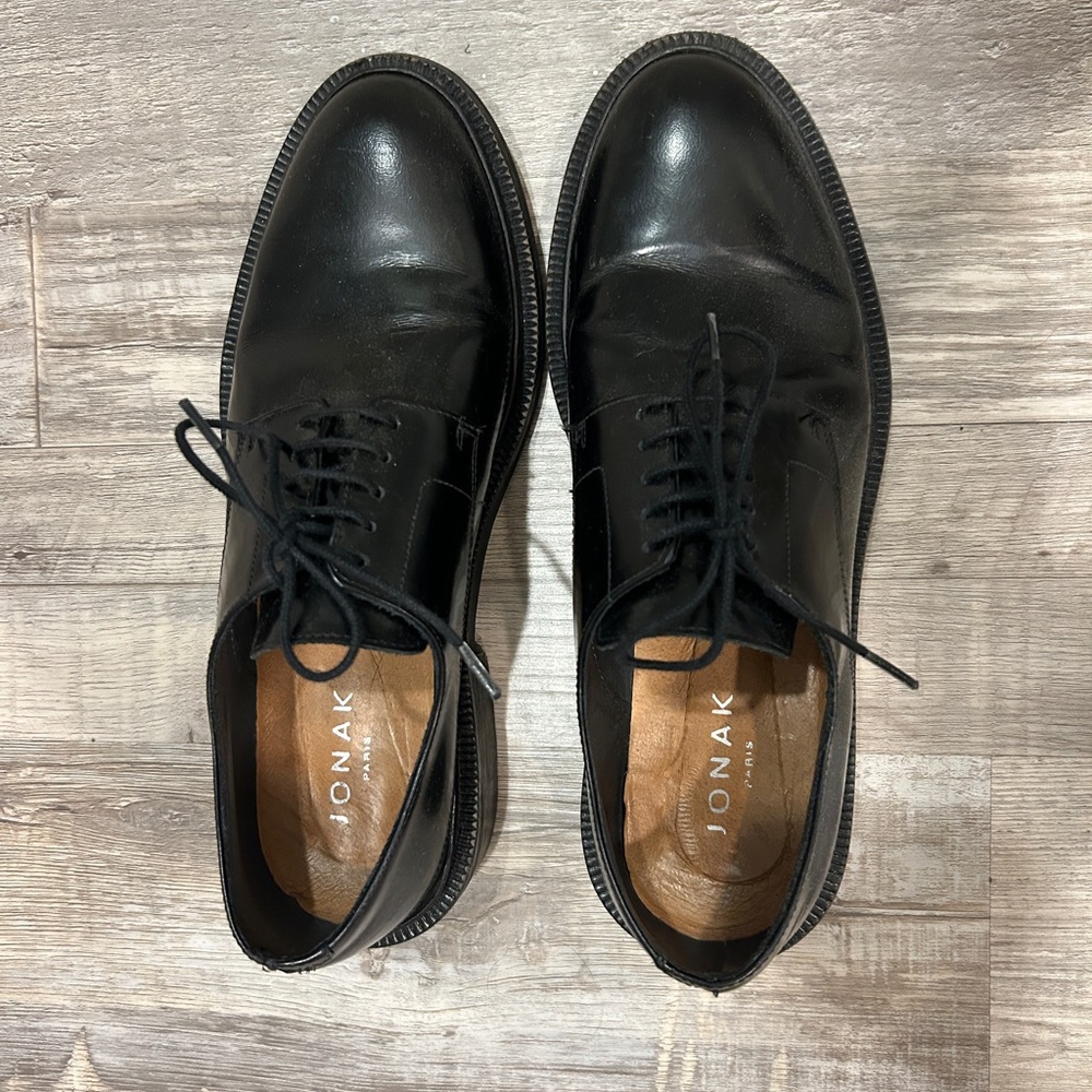 Jonak Women's Black Leather Loafers